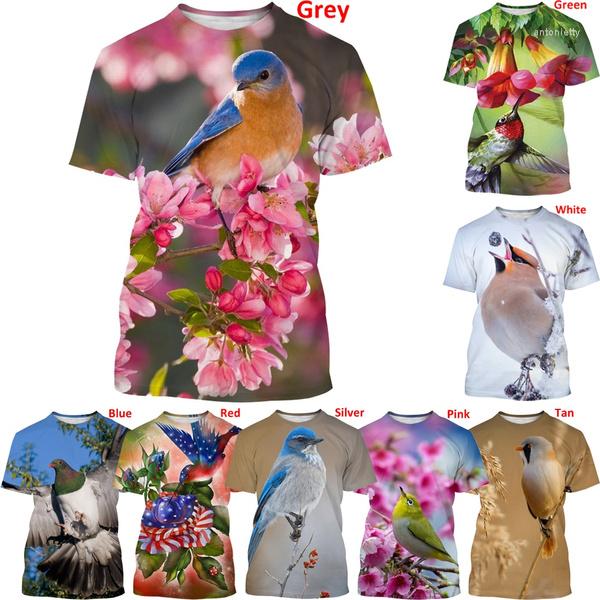 

Men's T Shirts Est Men Selling 3D Printed Pigeon Animal Bird T-shirt Unisex Fashion Casual Short-sleeved Harajuku, Blue