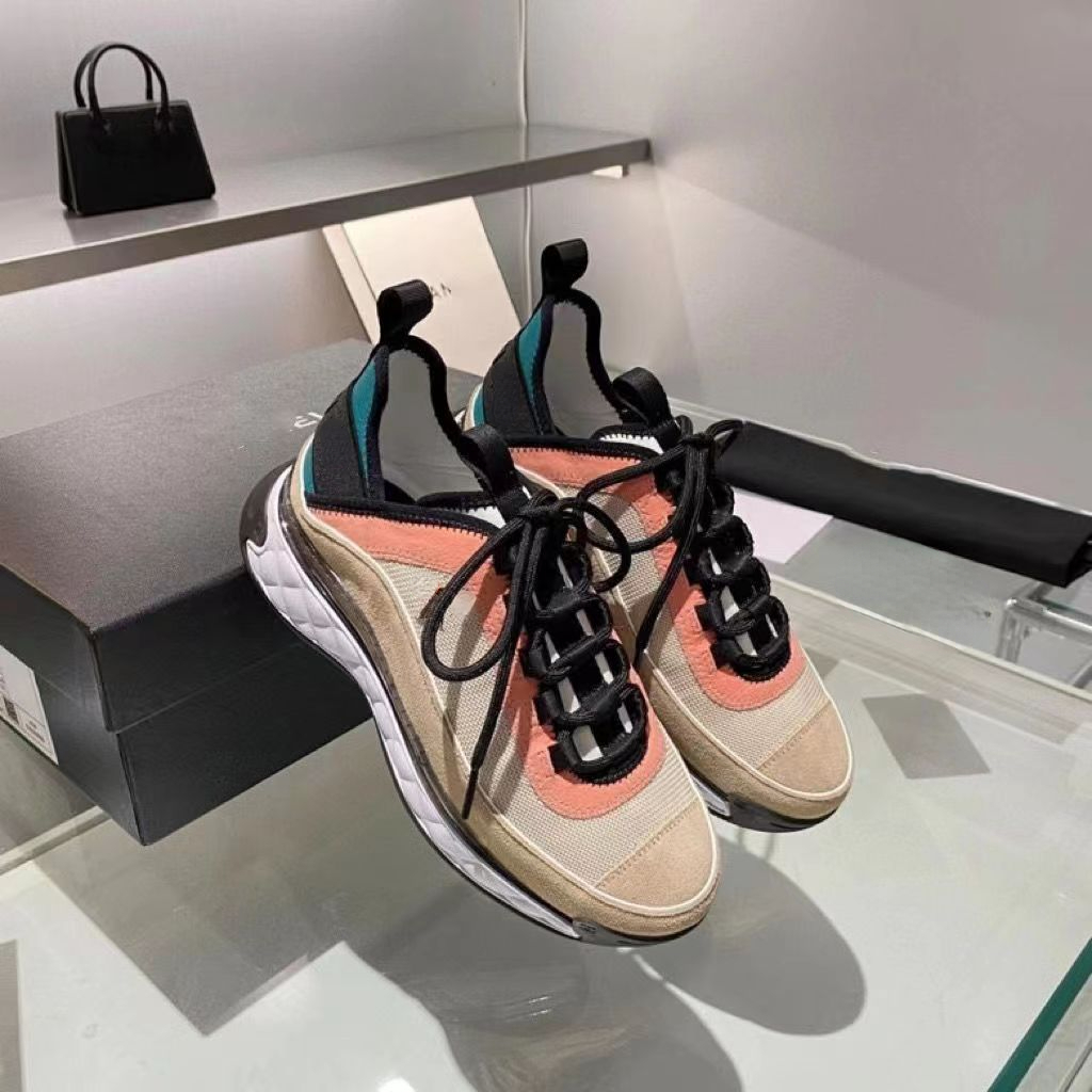 

2022 autumn/winter new air cushioned casual sneakers OP03 thick soles with high elastic fabric stylish Papa shoes, Other model contact with us