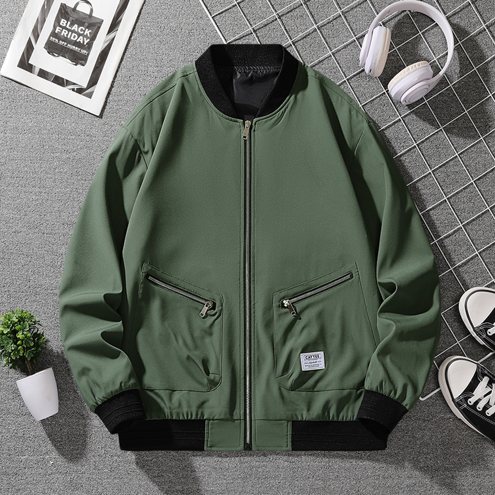 

Plus Size 9XL Bomber Jacket Men Japan Style Hip Hop Lightweight High Street Casual Varsity Coats, Black