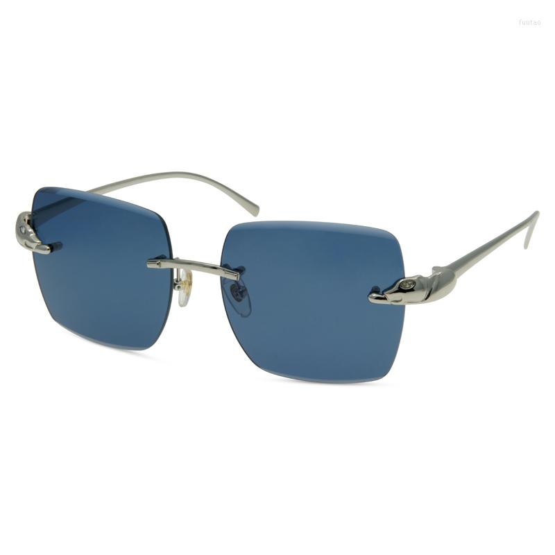

Sunglasses Retro Fashion 2022 Frameless Rectangle UV400 Summer Women's Travel