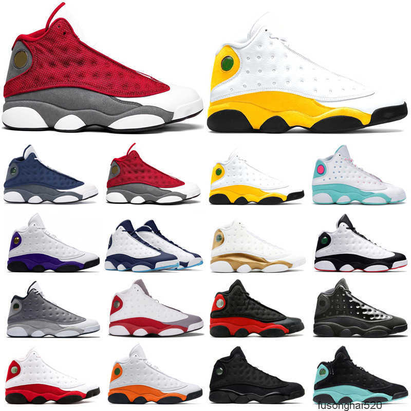 

2022 13s University Gold Basketball Shoes Jumpman 13 Dark Powder Blue Red Flint Hyper Royal Black Cat Chicago Mens Trainers jordens JORDON jord, Lucky green