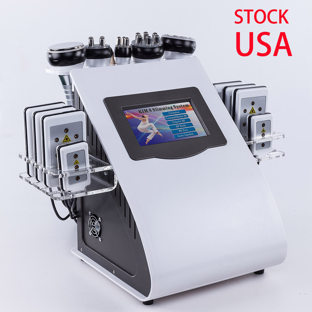 Effective 40K Ultrasonic cavitation slimming machine lipo laser 8 pads vacuum RF body sculpting skin care salon spa machine-image-466490369