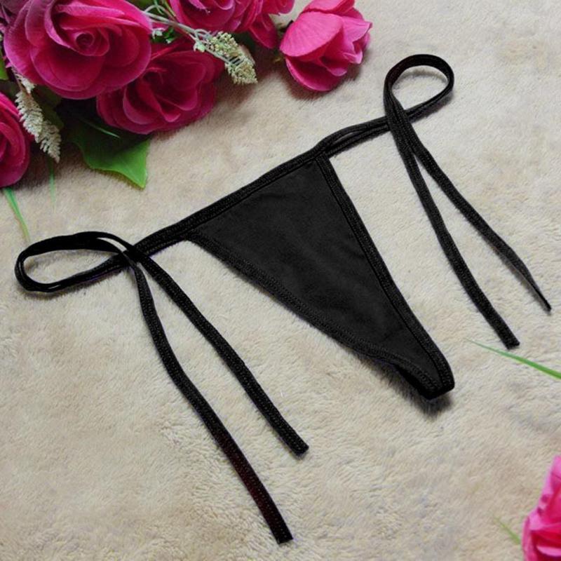 

Women's Panties Women's Underpant Sexy Low-Rise Bandage Femme Solid Thong Bikini Underwear Babydoll G-String Tangas De Hilo 03, As photo