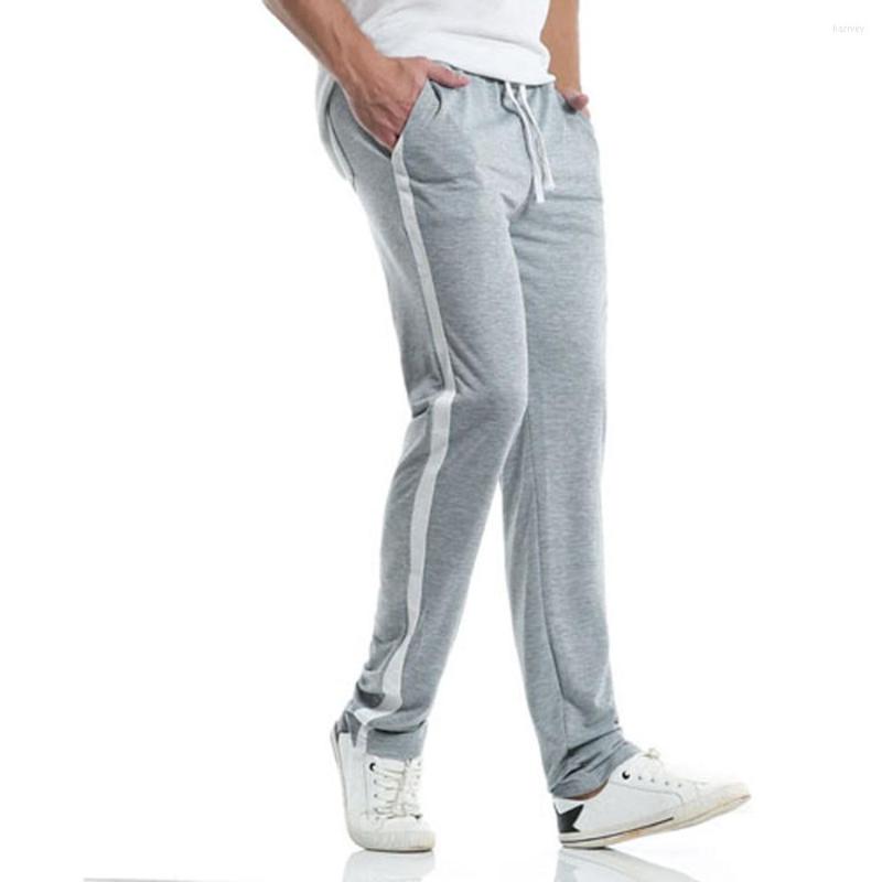 

Men's Pants Men's Casual Slim Sports Striped Trousers Baggy Long Indoor Outdoor  1, Red