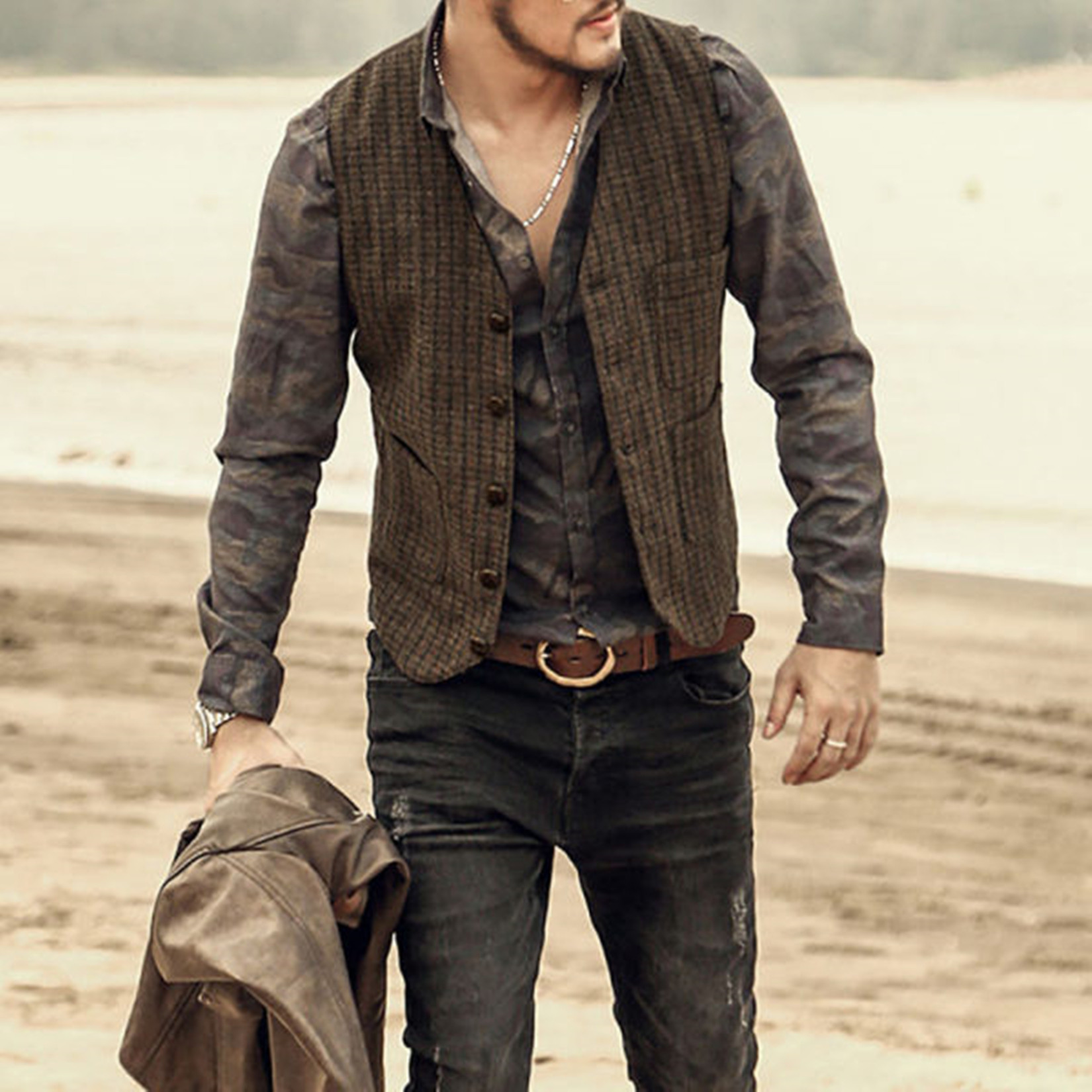 

Men's Suits Blazers Men's Suit Vest Fashion Formal Slim Fit Business Dress Vest Waistcoat Steampunk for Men 220930, Gray