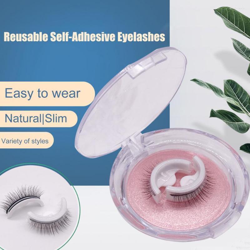

False Eyelashes 1 Pair Eyelash Thick 3D Effect Long Usage Term Natural Multiple Reversible Glue Free Reusable Self-Adhesive Eyelashe