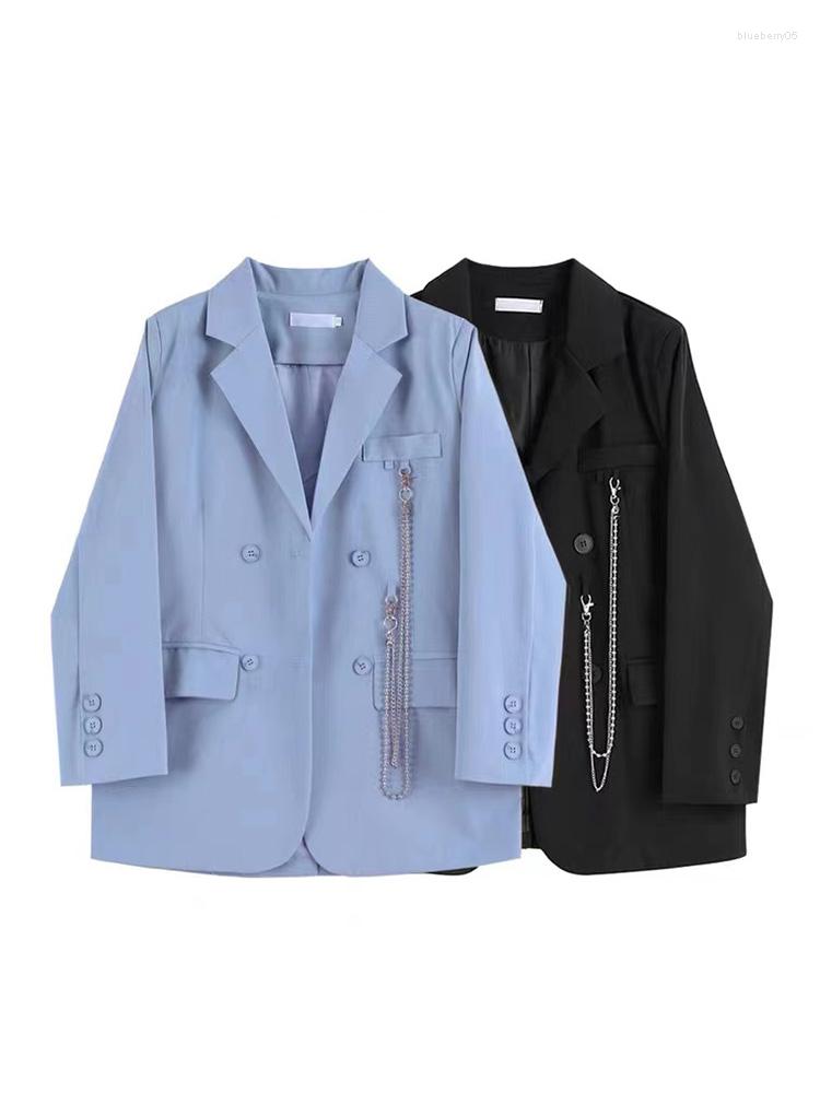 

Women' Suits Suit Jacket Women' Trendy Dark Retro Loose And Thin Fried Street Women 2022 Spring Autumn, Black