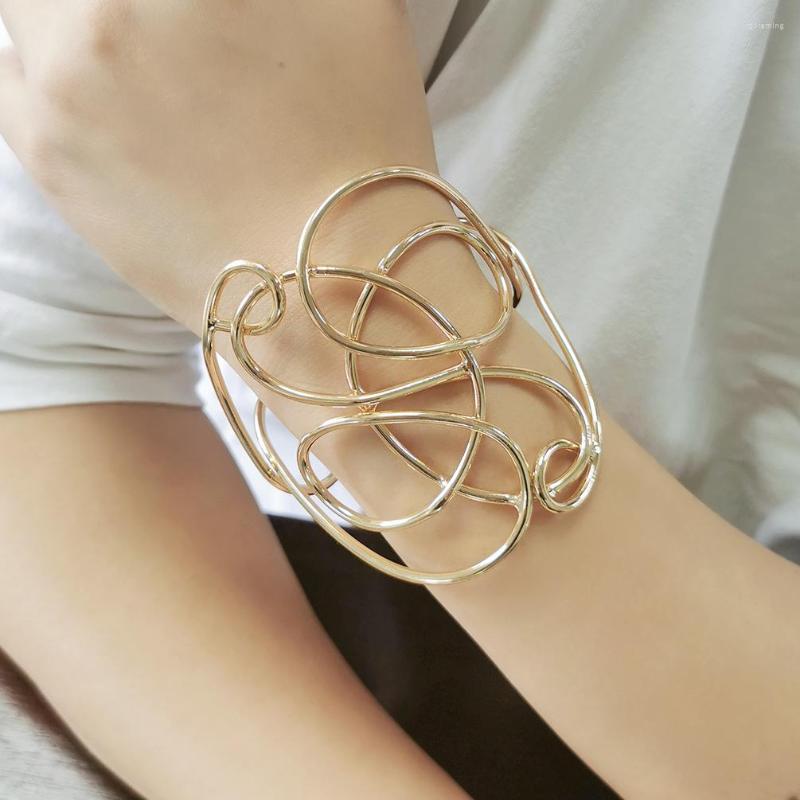 

Bangle UKEN Geometric Metal Open Punk Statement Bracelets Charm Fashion Jewelry Accessories