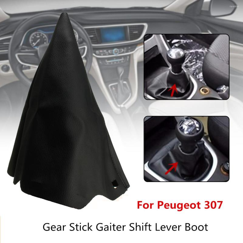 

Interior Accessories Gear Shift Collars PU Leather Dustproof Cover Stick Gaiter Lever Boot Case Collar For 307 SW CC 2000-2008