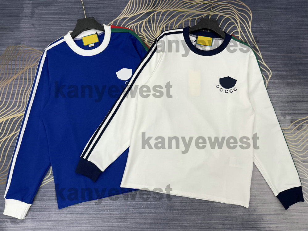 

2022 autumn Mens hoodies Women designer Ribbon embroidery print Sweatshirts men cooperation cotton casual blue white hoody