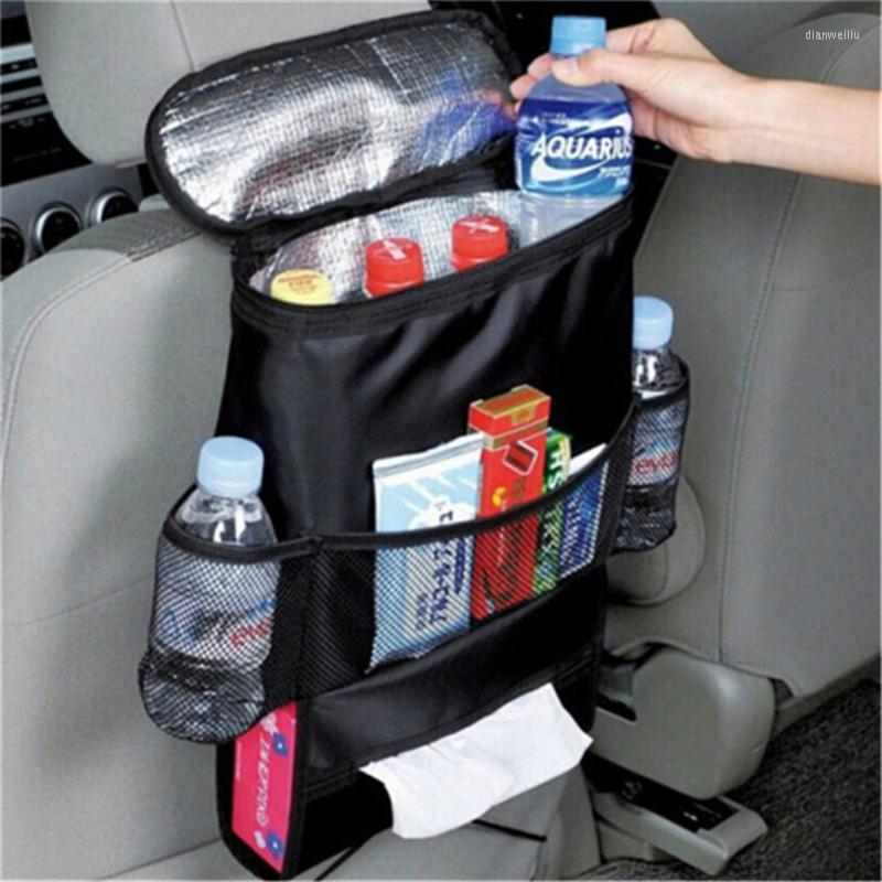 

Car Organizer Auto Seat Back Multi-Pocket Ice Pack Bag Hanging Collector Storage Box Interior Accessories Black Stowing Tidying