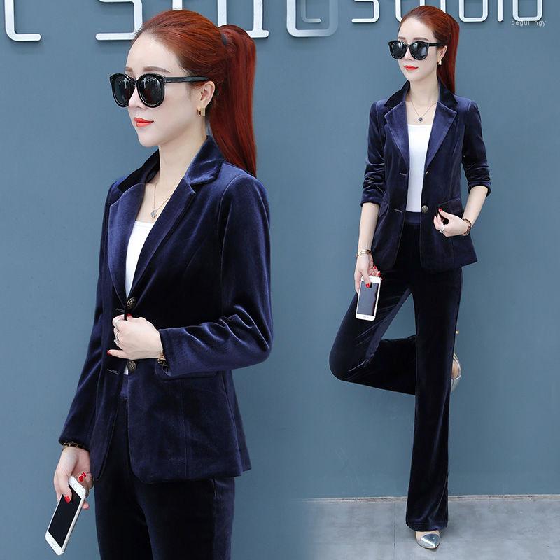 

Women' Tracksuits Fashion Business Pant Suits Formal Single Breasted Jacket And Long Black Blazer Set Women OL 2 Two Pieces, Red