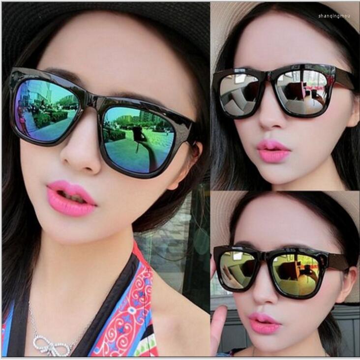 

Sunglasses Square Mirror Women Brand Designer Big Frame Gradient Vintage Sun Glasses For Men Feminino UV400