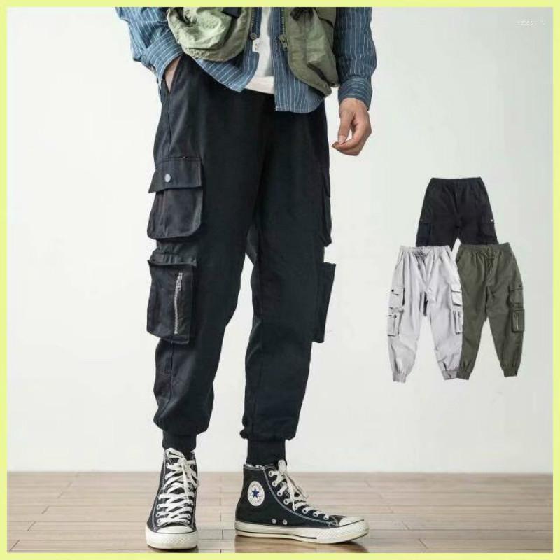 

Men' Pants Winter Casual Plus Size Menswear Loose Tooling Ankle Banded Capri Cargo Men' Fashion Drawstring Sweatpants, Black