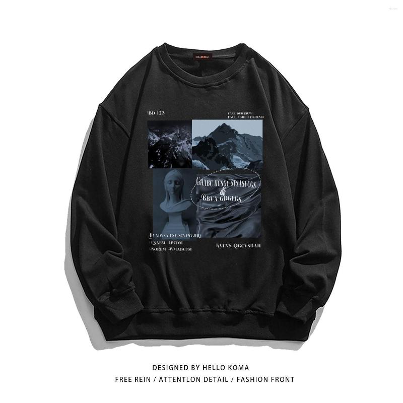 

Men's Hoodies Men's High Quality Sweatshirt Spring And Autumn Style Original Design Couple Top Pullover Women's, Black