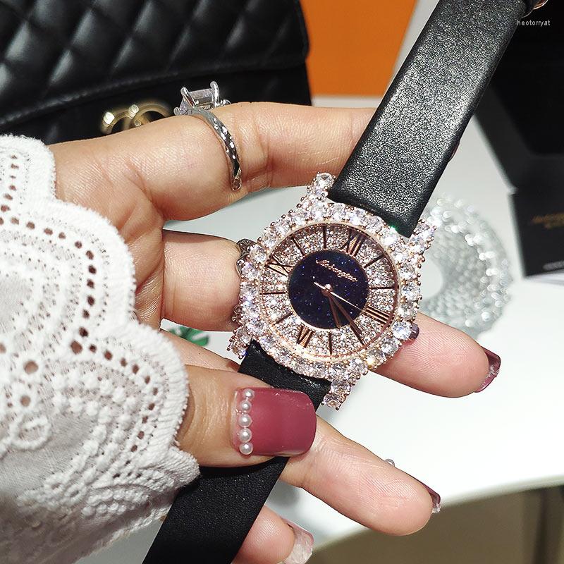 

Wristwatches Original Brand Women Watches With Rhinestone Top Luxury Watch Fashion Ladies Crystal Wristwatch For, Silver2