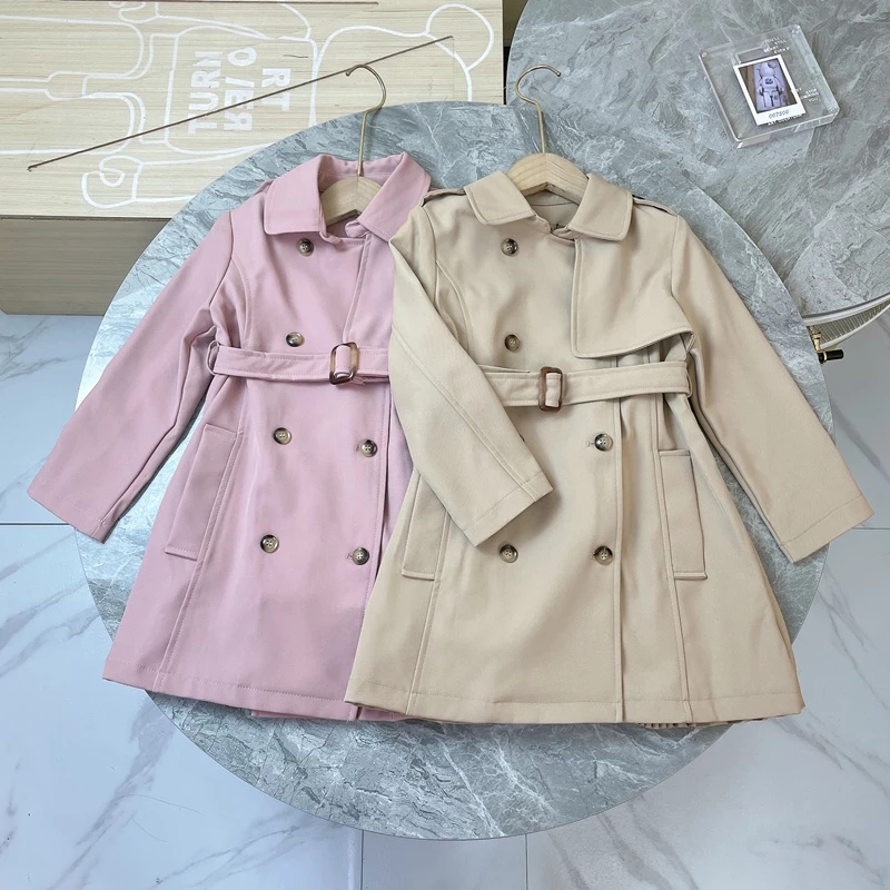 

Brand Tench coats Kids Clothes Girls Dresses Autumn 2022 Luxury Children Dress Casual Outing Windbreaker Dress Teen Girl Costumes, Khaki