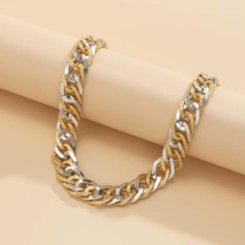 

Choker High Quality Miami Cuban Necklace Collares Punk Vintage Chunky Thick Link Aluminum Chain For Women Men Hip Hop Jewelry