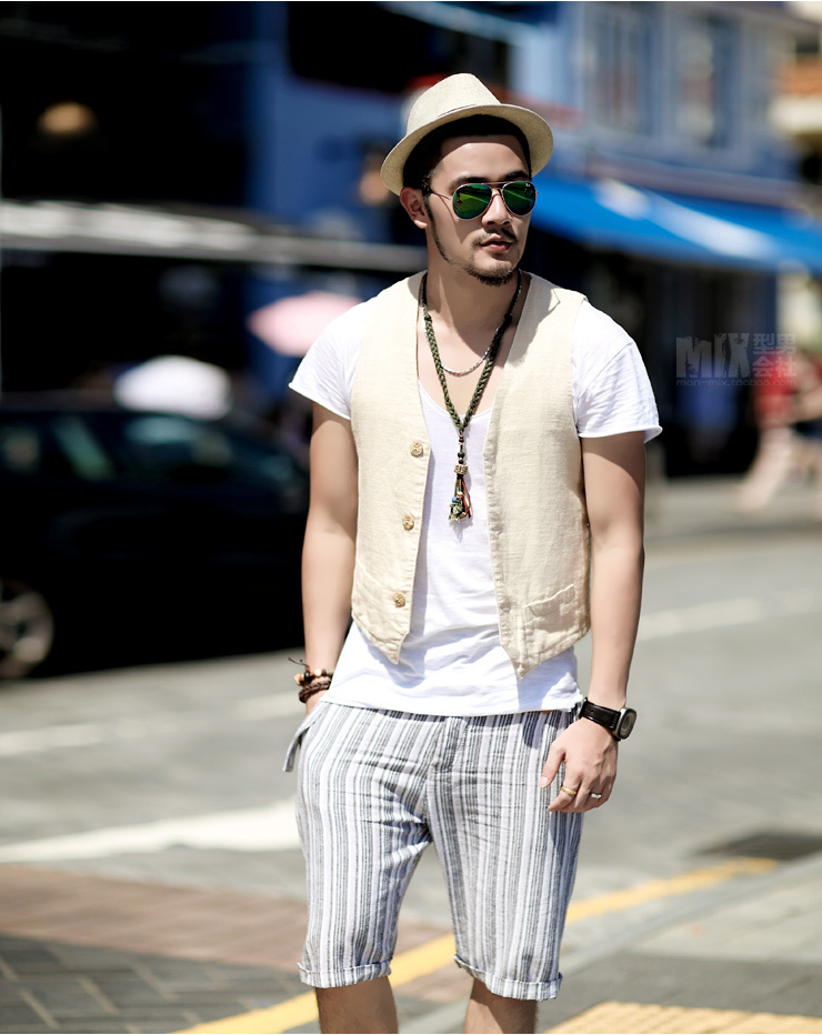 

Men' Vests Mens Fashion Sleeveless Jacket Summer Casual Vest Slim Male Waistcoats Single Breasted Short Vests Man Spring Waistcoat J1145 220930, Beige apricot