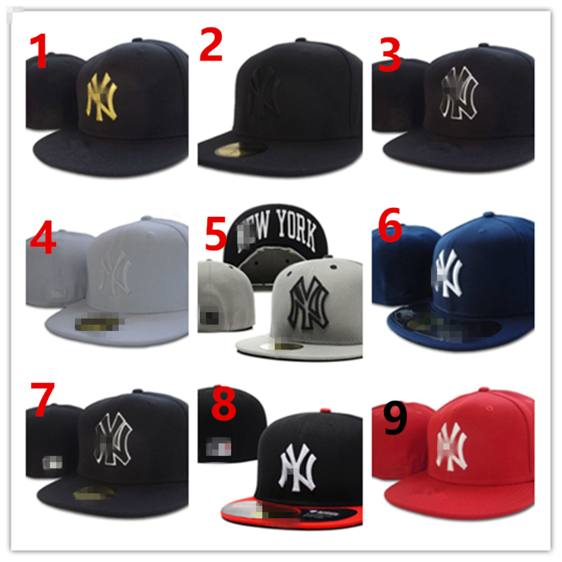 

2022 Fashion All Team Baseball Fitted Letter T A B SF S Caps Wholesale Sports Flat Full Closed Hat Mix Order For Base Ball Teams H23-1, 20