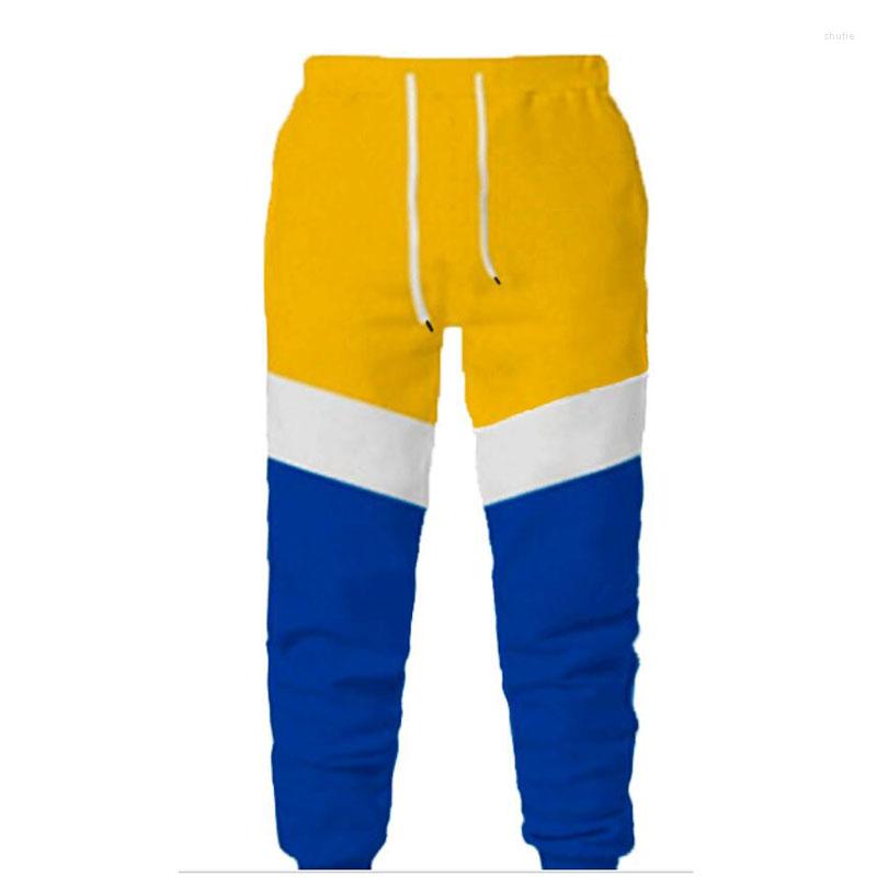 

Men' Pants Spring Autumn Joggers Men Casual Color Matching Fitness Trousers Sports Sweatpants Gyms Jogger Track MY616, Yellow