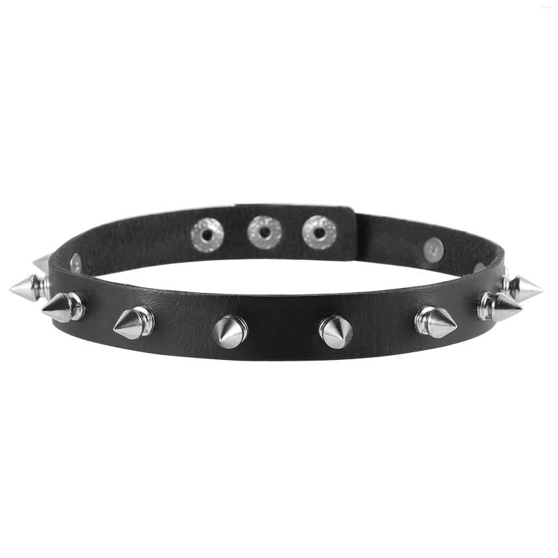 

Choker HZMAN Punk Gothic Metal Rivets Chain Leather Collar Necklace For Men Women Fashion Charm Jewelry Gift Accessories