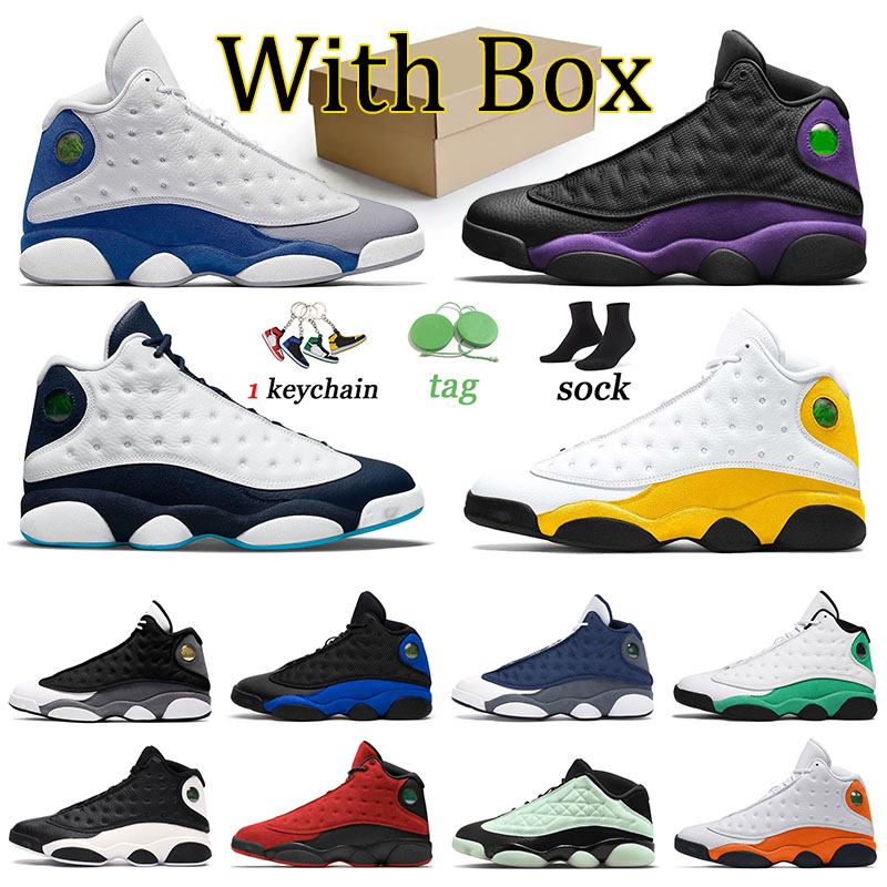 

AAA Quality Jumpman 13 Basketball 13s Men Shoes Navy Court Purple Del Sol Starfish Obsidian Sneakers Sports Trainers Women Black Flint French Blue Outdoor Size US 13, 36-47 island green