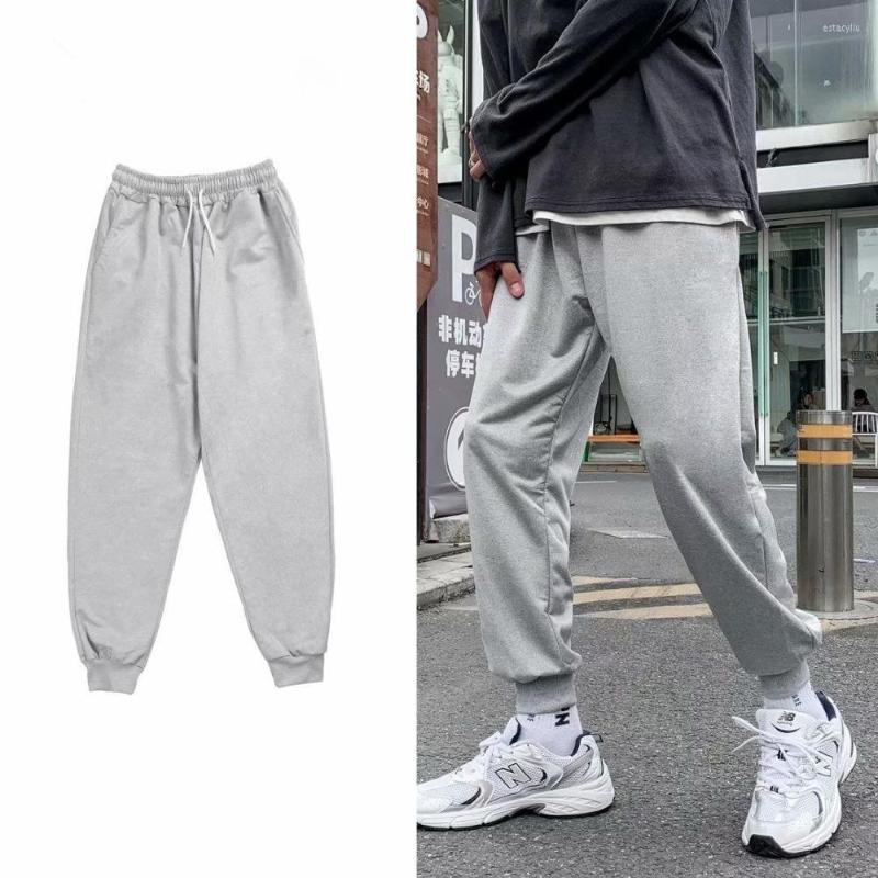 

Men's Pants Autumn And Winter Men's Solid Color Black Trend Loose Leggings Sweatpants Thin Guard Wild Casual Harem