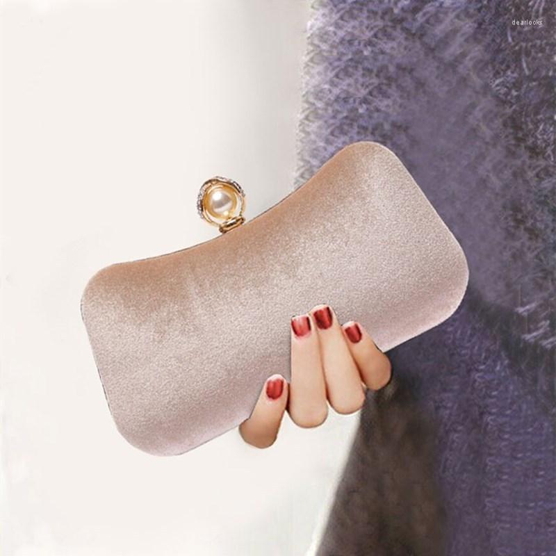 

Evening Bags Vintage Autumn Winter Velvet Clutches Women's Banquet Party Dinner Bridal Dress Clutch Purses Fashion Chain Shoulder, Black