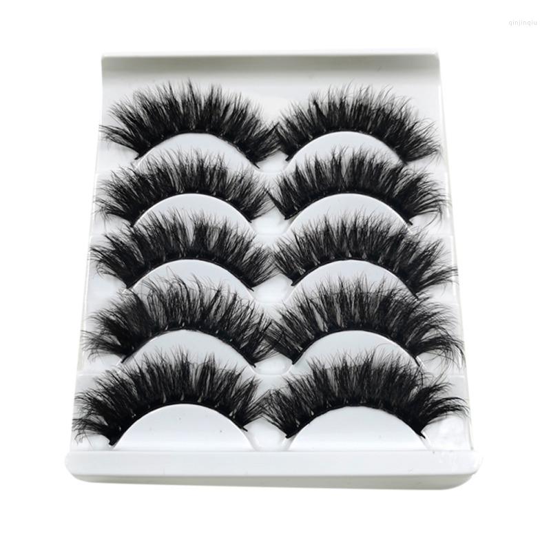 

False Eyelashes 5 Pairs 3D Faux Mink Lashes Wispy Fake Fluffy Volume Long Thick