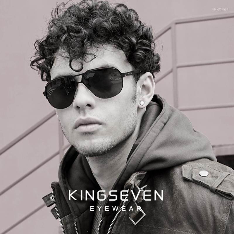 

Sunglasses KINGSEVEN 2022 Design Pilot Men Vintage Polarized Eyewear Accessories Male Sun Glasses For Custom