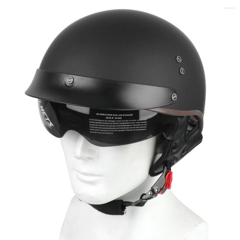 

Motorcycle Helmets Universal Half Helmet Open Face Protector Riding Bicycle Pit Dirt Bike Racing Moto Scooter ATV Motorbike Accessories, Mablack