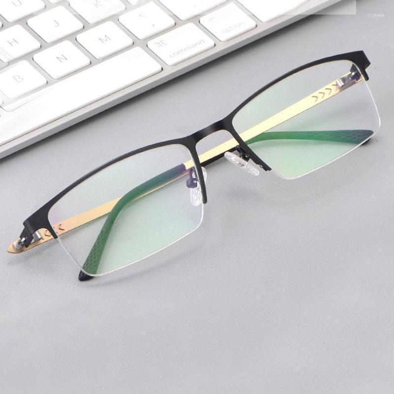 

Sunglasses Frames Fashion Half Rim Alloy Frame Glasses For Male Arrival Business Style Fashional Metal Myopia SpectaclesFashion