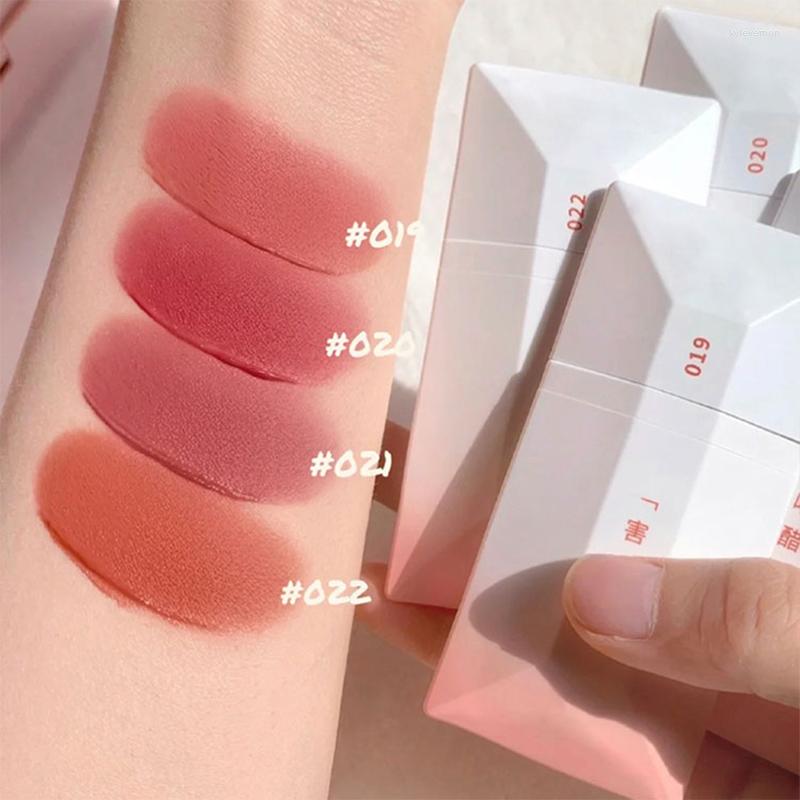 

Lip Gloss Velvet Matte Lipstick Blush Waterproof Long Lasting Flat Card Lipgloss Non-Stick Cup Strawberry Pink Mud Cosmetic Makeup, 020