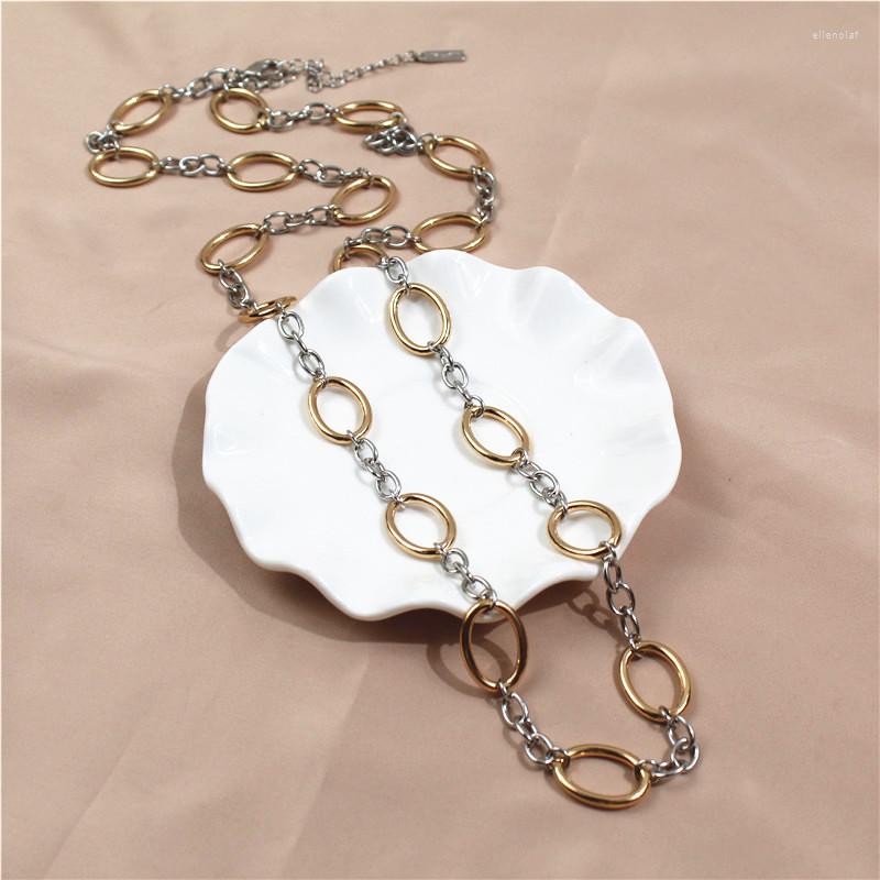 

Choker VA068 BIGBING Fashion Brand Circle Metal Color Mix Exaggerate Women Chains Necklace Jewelry High Quality