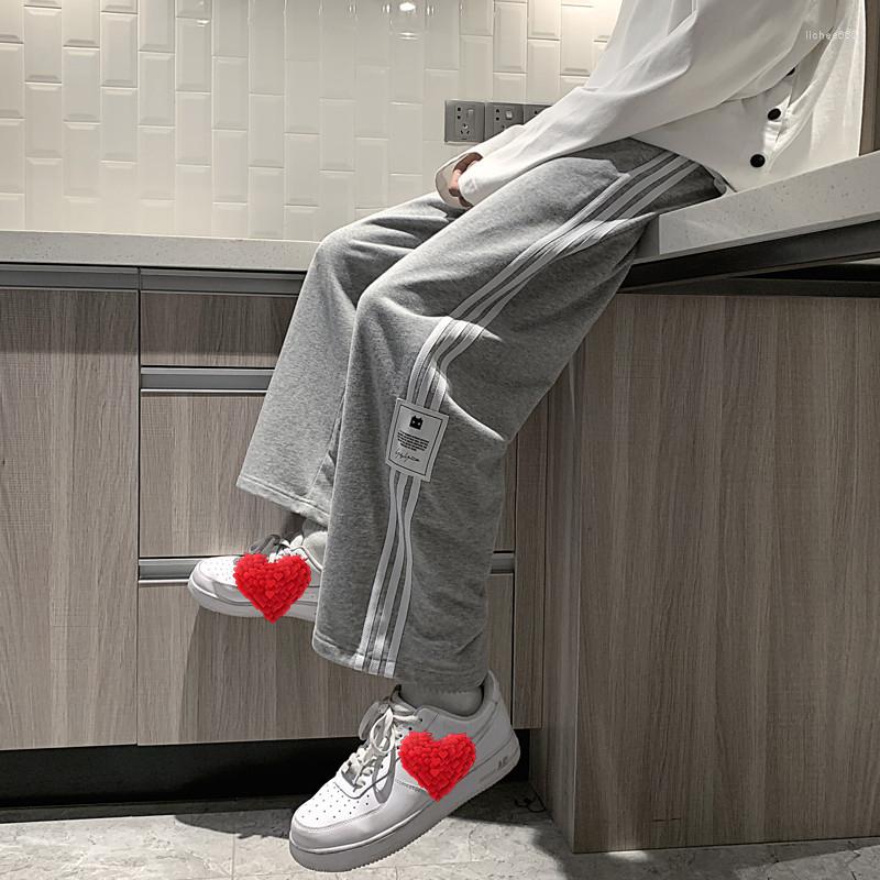 

Men's Pants Autumn Summer Baggy Sweatpants Men Joggers Hip Hop Streetwear Black Grey Wide Leg Straight Mens Casual Track 2022