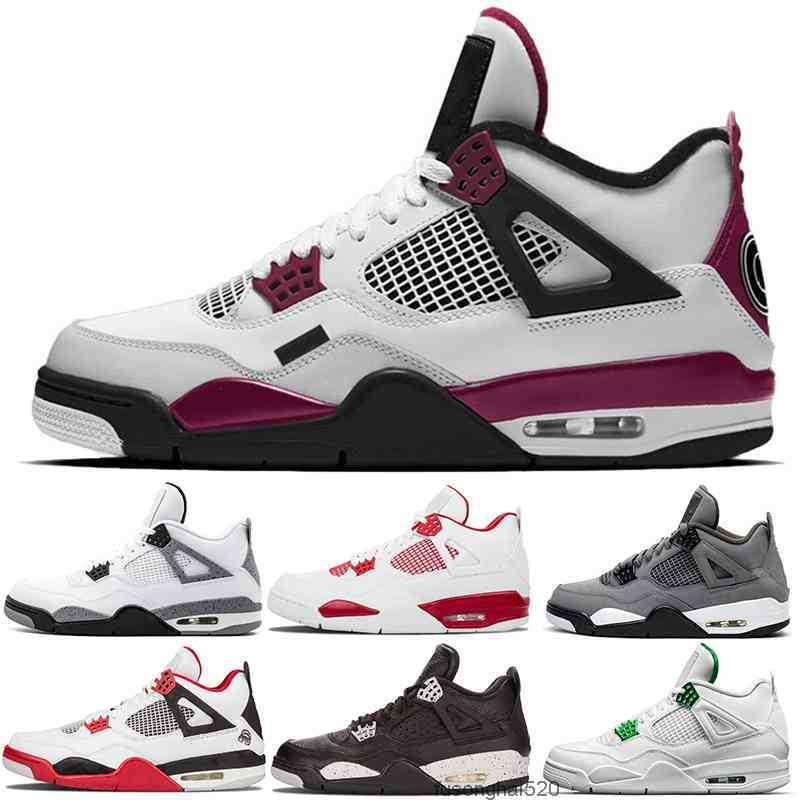 

2022 popular men high basketball shoes 4 4s Black Cat court purple University Red Neon bred Alternate Motorsport orange metallic White JORDON, Oreo