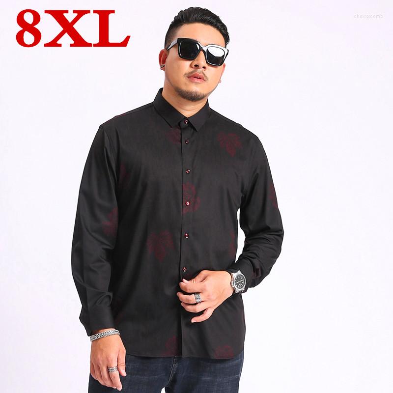 

Men's Casual Shirts Business Plus 7XL Size 8XL Shirt Suitable Men's Long Sleeves High Quality Slimming Wear For Mens