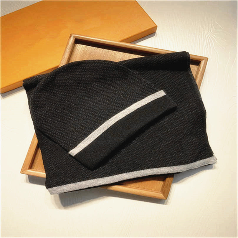 

llvv23ss men Hat Scarf Set For beanies Men Women Winter 2 Piece Design Caps Shawl Designer Hats Scarves Wool Beanie Wrap Scarfs 66