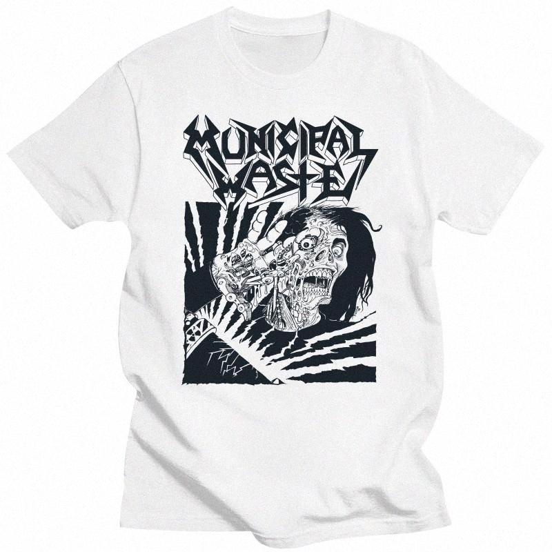 

men's T-Shirts Municipal Waste Shirt Punk T DRI D.R.I. Cro Mags Wehrmacht Hyades Iron Reagan Hardcore Thrash Metal Thrashed Original D46T#, Graymen