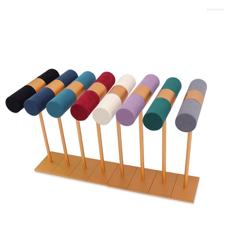 

Jewelry Pouches Metal Watch T-Bar Rack Shop Mall Hard Display Stand Bracelet Organizer Holder Waistband Long Chain Show