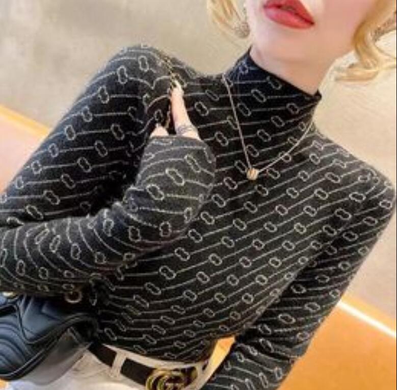 

Women's Sweaters Classic Luxury Pattern Knit Turtleneck for Pull Fashion Slim Fit Pullovers Y2k Jumper Tops Brand Clothes, 15