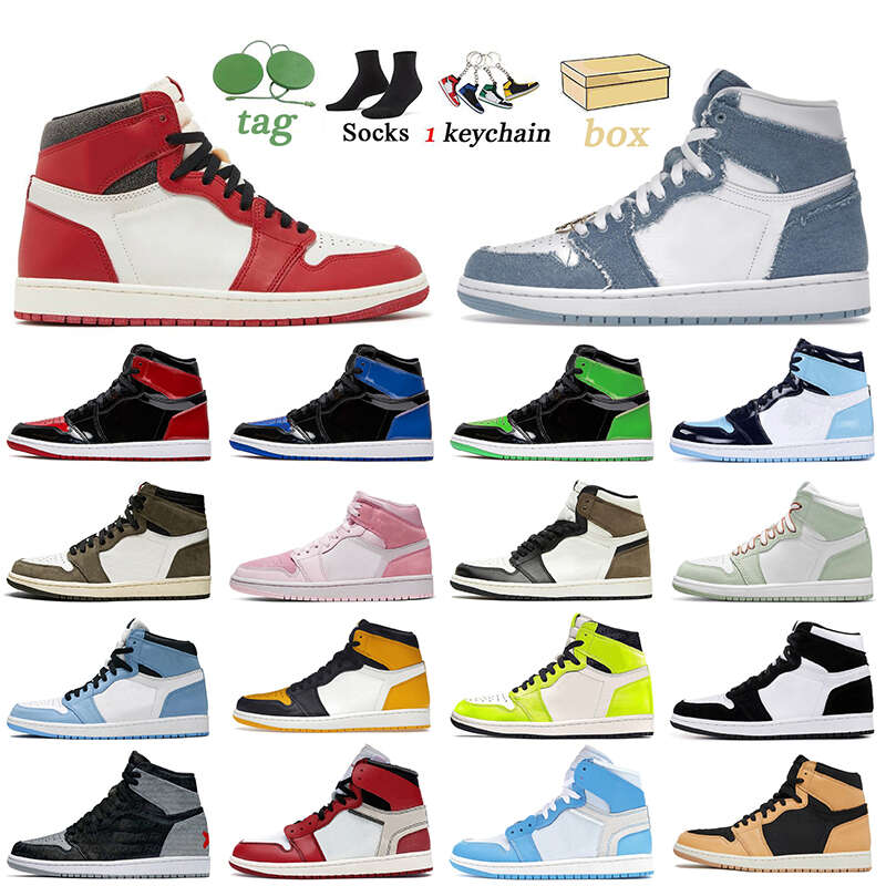 

Basketball Shoes Mens Trainers Women Sneakers Blue Green Stealth Shadow Linen 2022 With Box Jumpman 1 1S Rebellionaire Banned Patent Bred, E5 high og electro orange 36-47