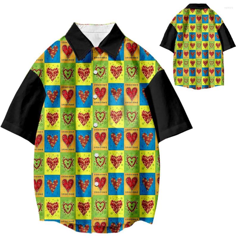 

Men's Casual Shirts 2022LIANSHUO Summer Tops Trend Family Men's And Women's Beach Print Sexy T-Shirts Kawaii Couple Wear, Picture color