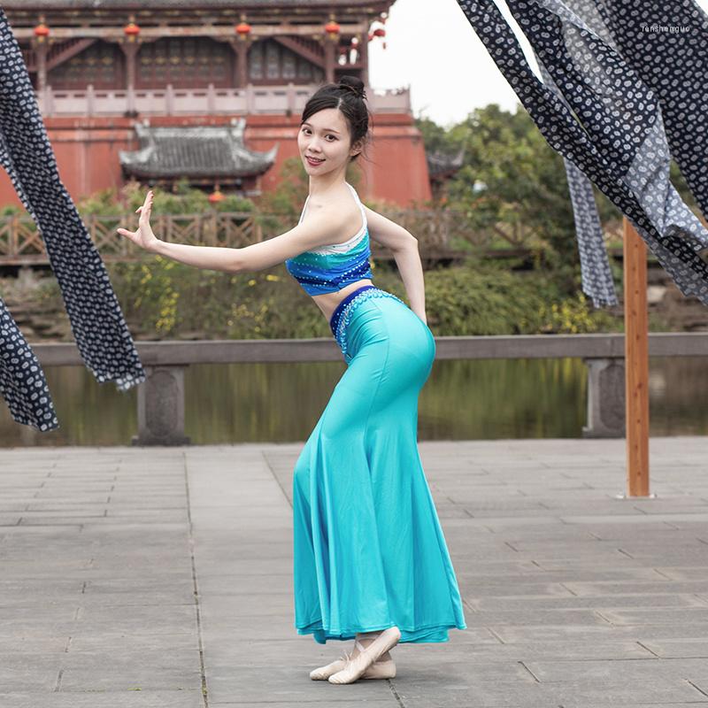 

Ethnic Clothing Dai Dance Costumes Female Xishuangbanna Stage Peacock Fishtail Skirt Minority Adult Practice