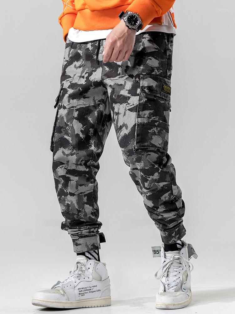 

Men's Pants EL BARCO Cotton Harem Cargo Men Black Khaki Streetwear Joggers Military Camouflage Army Green Hip Hop Pocket Male Trousers, Black 3 see photo