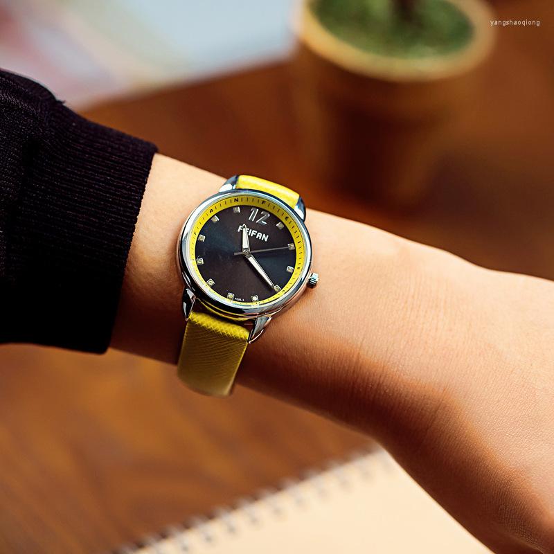 

Wristwatches 2022 Fashion Trend Simple Belt Ladies Quartz Watch Decorative, Brown