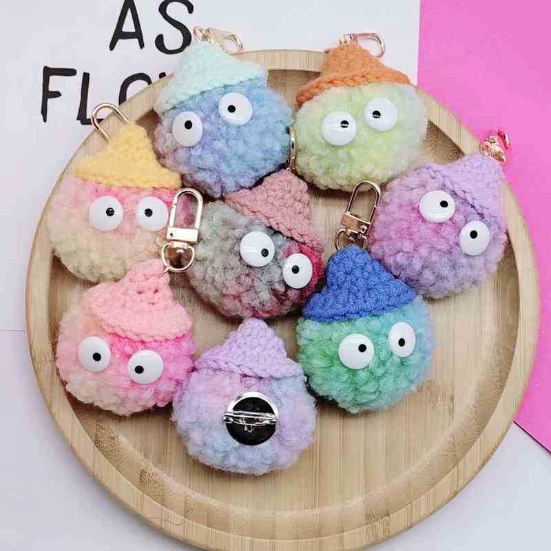 

Keychains DIY monster creative cute fur ball fairy dust mobile phone pendant key chain bag car hang