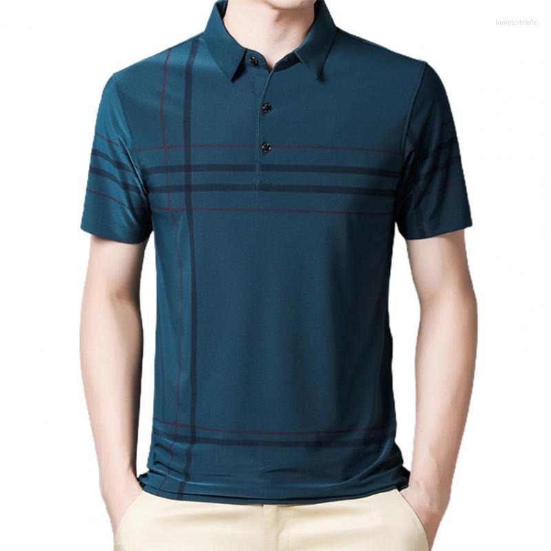 

Men's T Shirts T-Shirt Turndown Collar Skin-friendly Polyester Men Lapel Shirt For Party Men's T-Shirts, Green