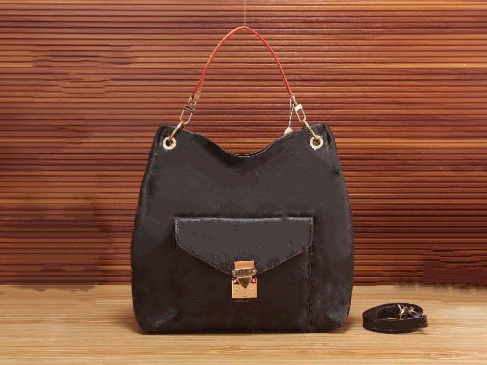 

TOP luxurys designers bags womens handbags flower tote ladies Casual leather Crossbody shoulder bag female big purse handbag, Black embossing